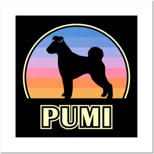 Pumi Vintage Sunset Dog Posters and Art